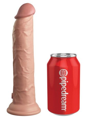 9" Vibrating + Dual Density Silicone Cock with Remote